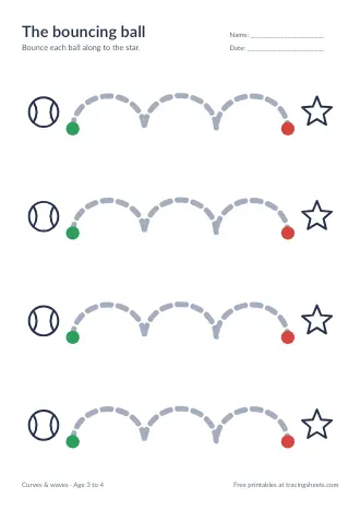 Preview of the the bouncing ball worksheet