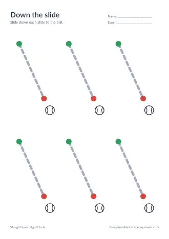 Preview of the down the slide worksheet