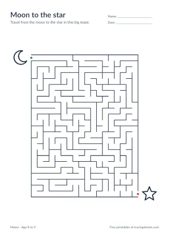 Preview of the moon to the star worksheet