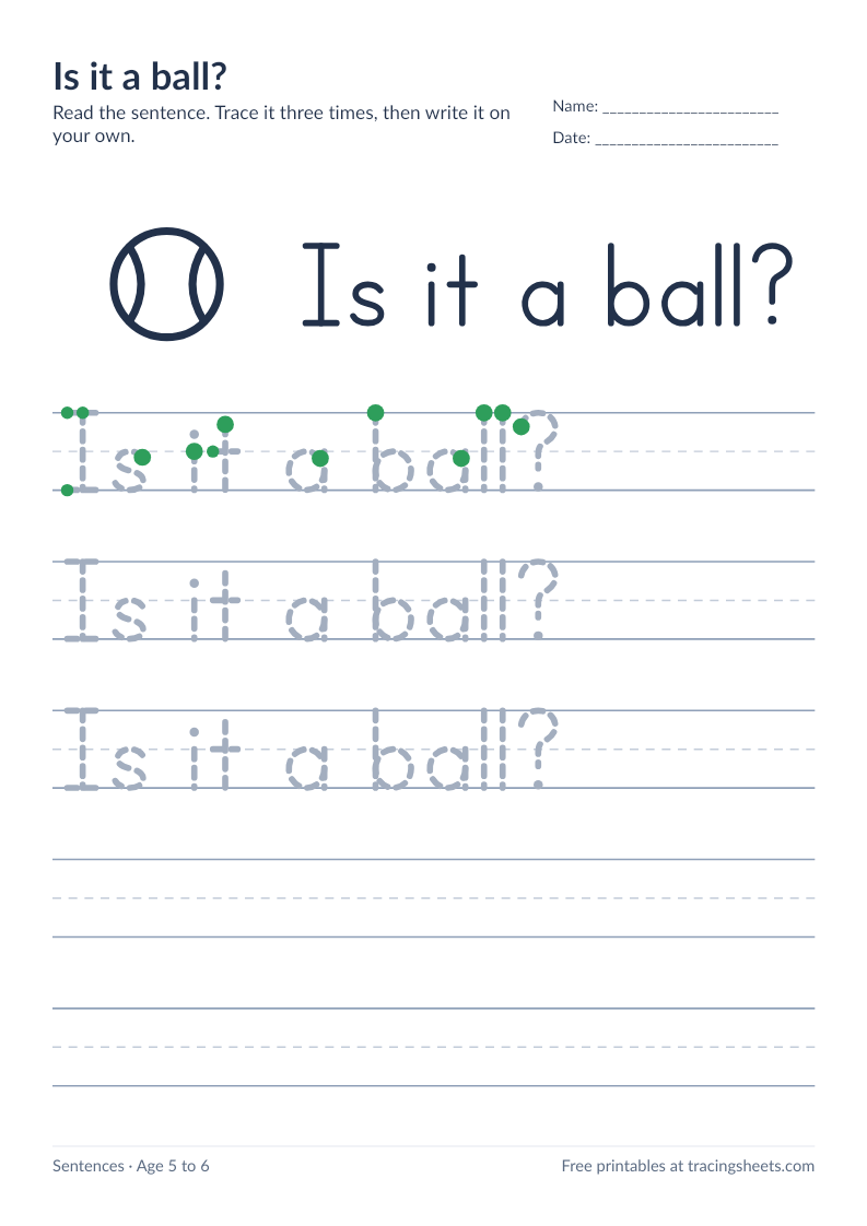 Preview of the printable is it a ball? worksheet