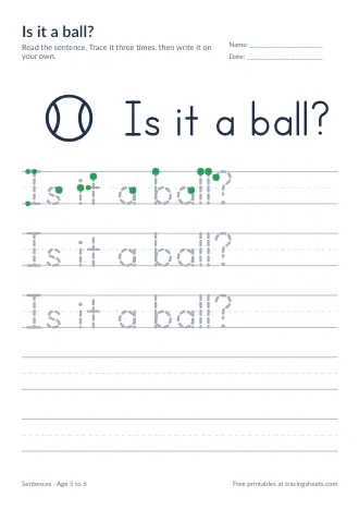 Preview of the is it a ball? worksheet