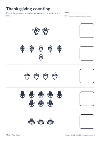 Free Counting Worksheets | TracingSheets