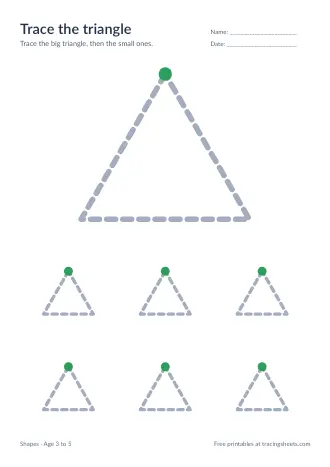 Preview of the trace the triangle worksheet