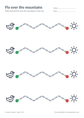 Preview of the fly over the mountains worksheet